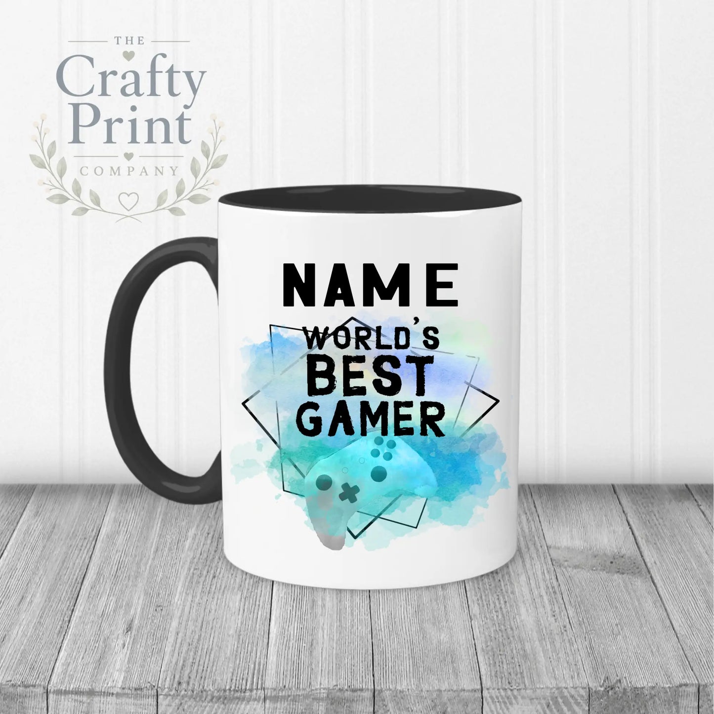 Worlds Best Gamer Xbox Personalised Mug - Black Handle &
