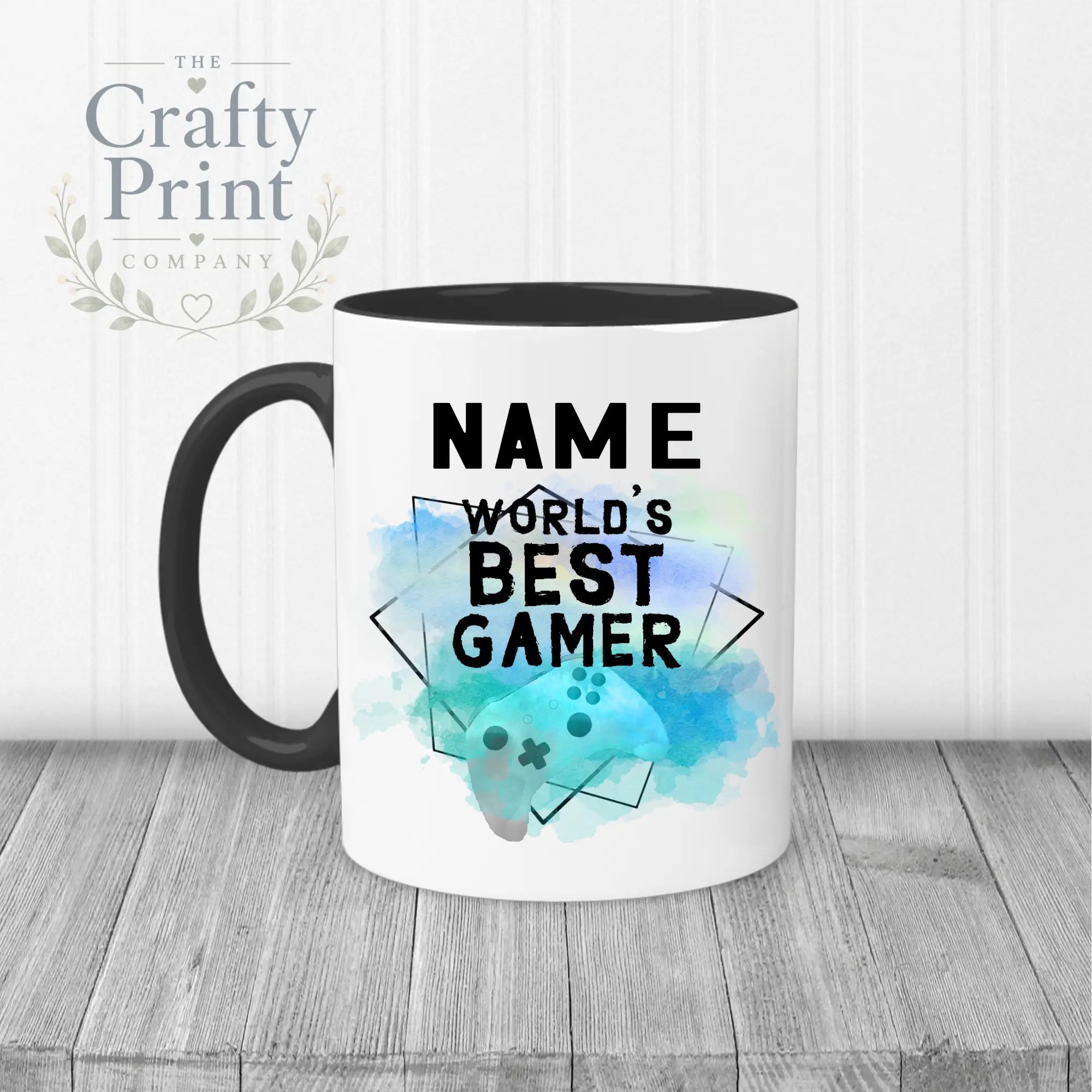 Worlds Best Gamer Xbox Personalised Mug - Black Handle &