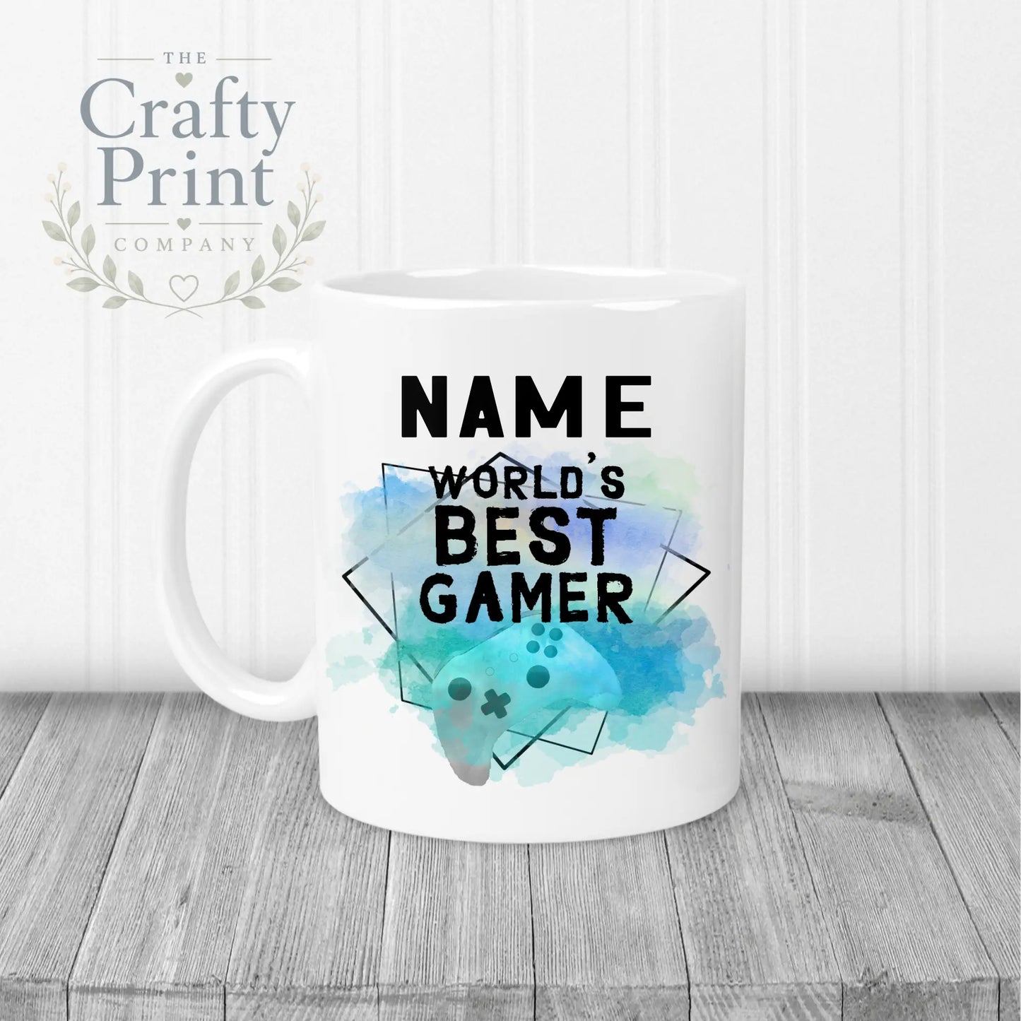 Worlds Best Gamer Xbox Personalised Mug - White Handle &