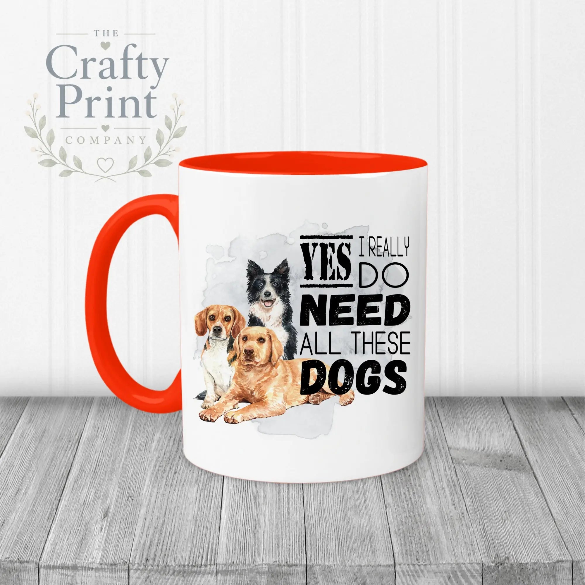 Yes I really do need all these Dogs Mug - Red Handle &