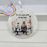 You left a paw print on my Heart Dog Memorial Acrylic