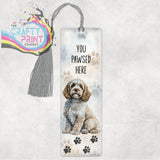 You pawsed here Cockapoo Bookmark - Acrylic - Bookmarks