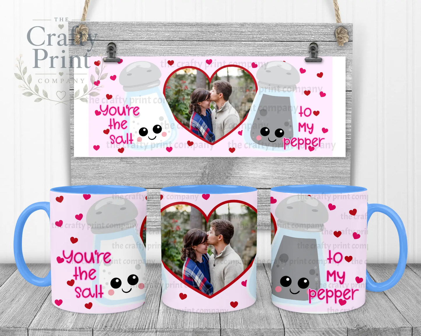 You’re the salt to my Pepper Mug - Blue Handle & Inner