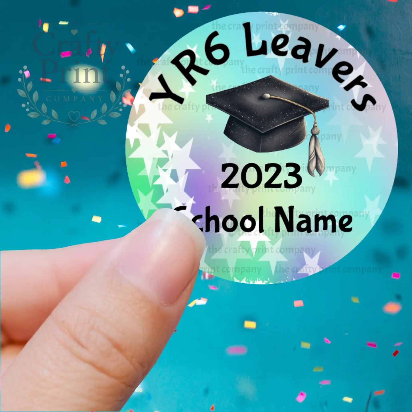 YR6 Leavers Scroll Printed Sticker - Decorative Stickers