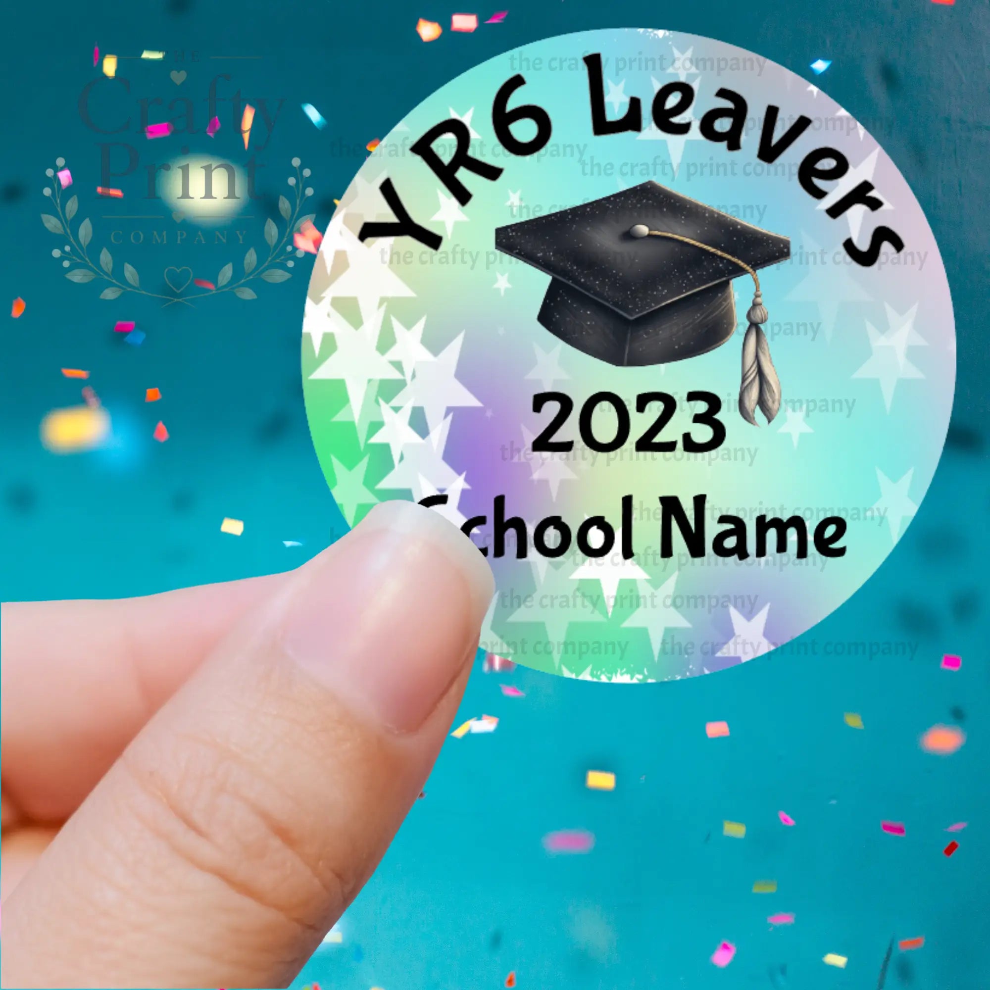 YR6 Leavers Scroll Printed Sticker - Decorative Stickers