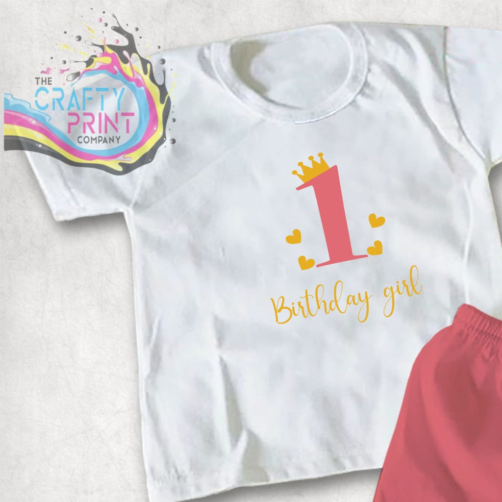 1st Birthday Top Girl Children’s T-shirt - Shirts & Tops