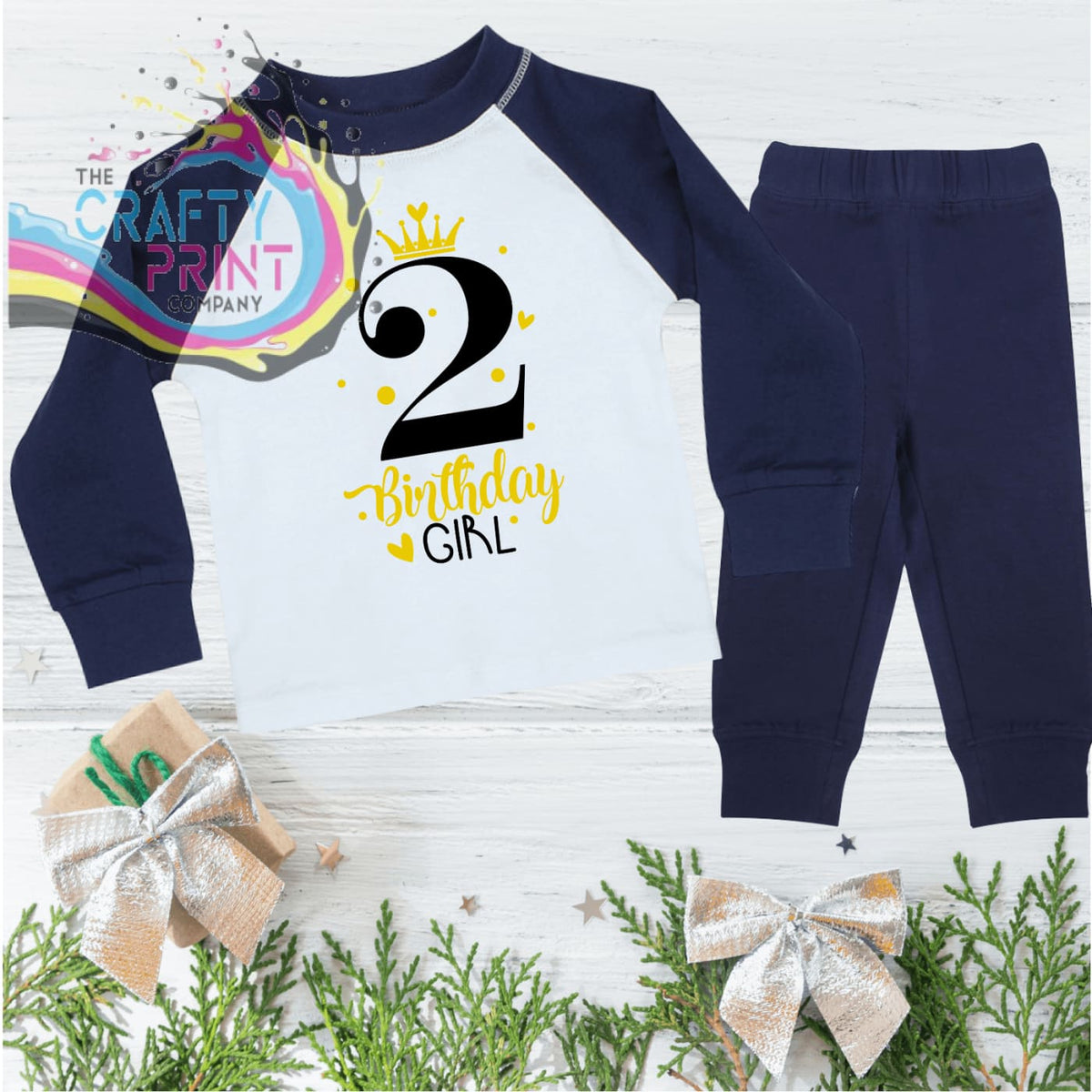 2nd Birthday Girl Princess Birthday Pyjamas The Crafty Print