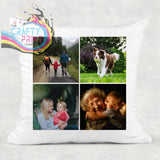 4 Photo Personalised Cushion Cover - Chair & Sofa Cushions