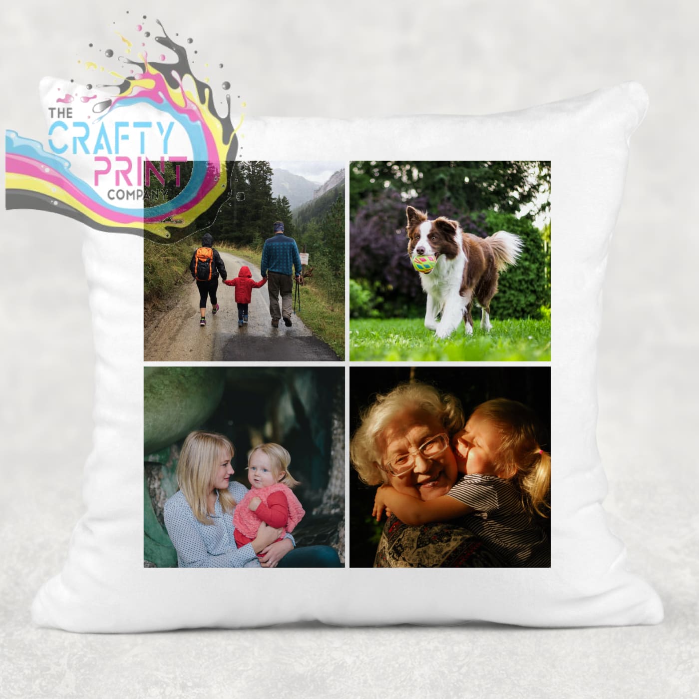 4 Photo Personalised Cushion Cover - Chair & Sofa Cushions
