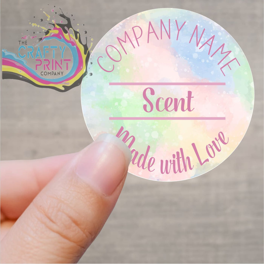 40mm Company Candle Scent Label Personalised Printed