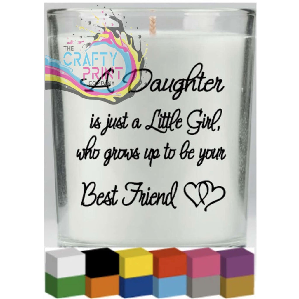 A Daughter Candle Decal Vinyl Sticker - Decorative Stickers