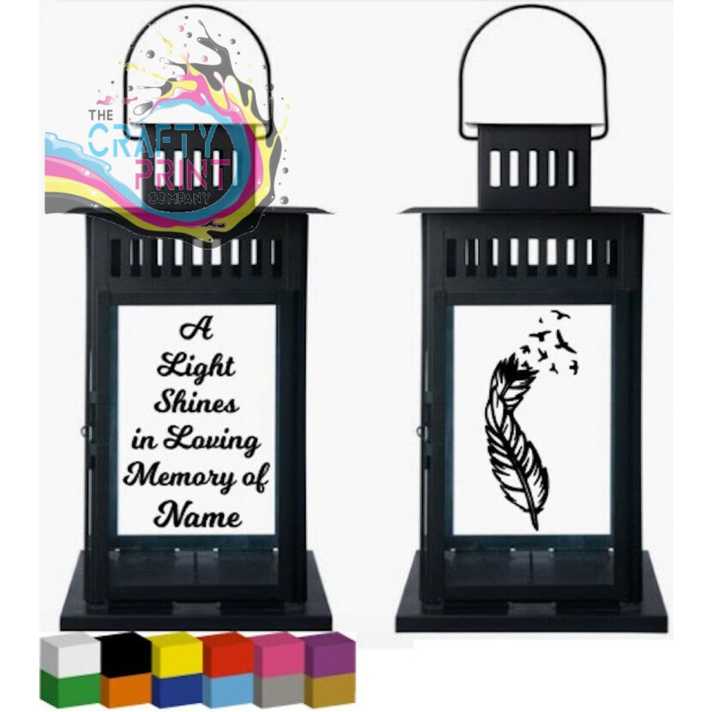 A light shines Personalised Lantern Decal Sticker