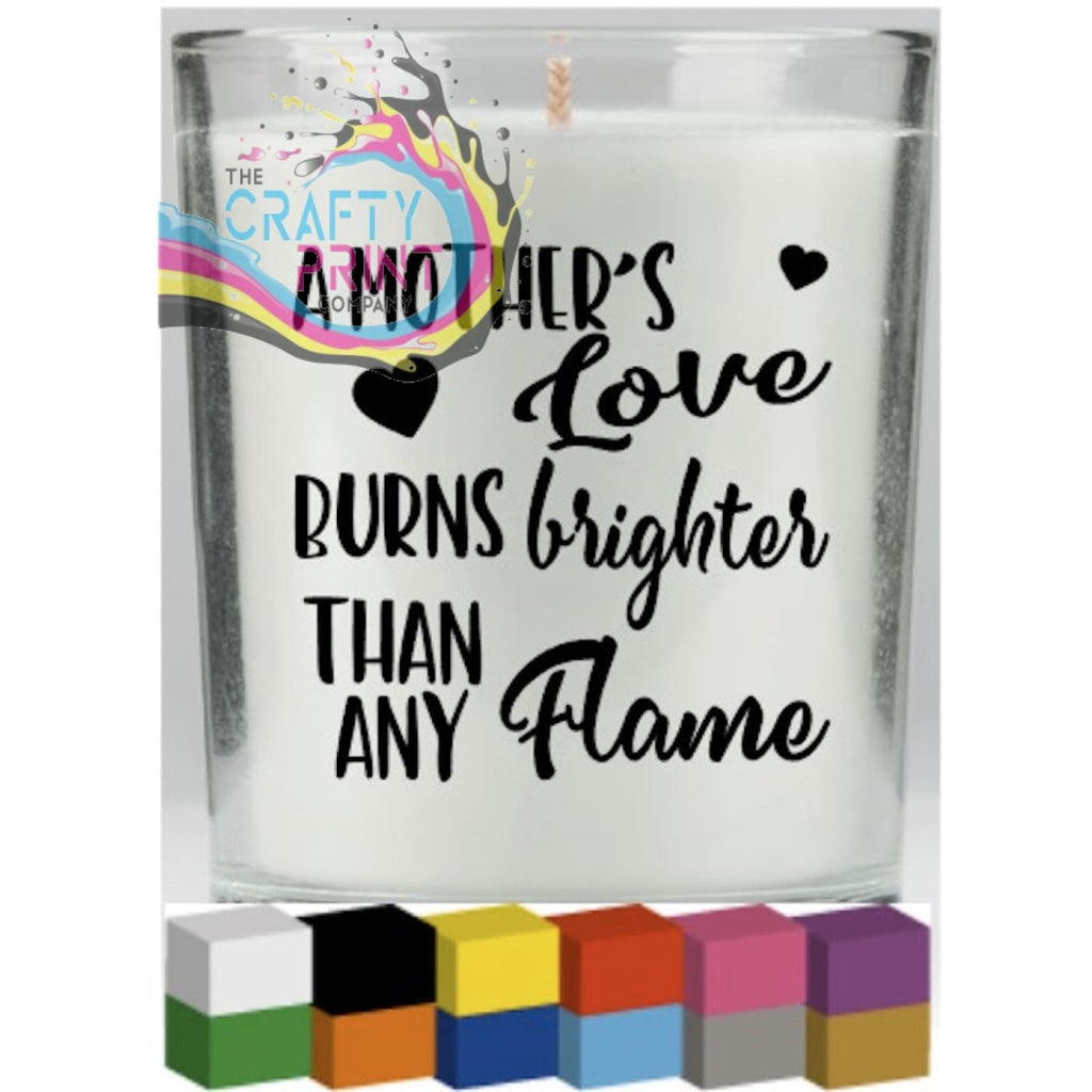 A mother’s love Candle Decal Vinyl Sticker - Decorative