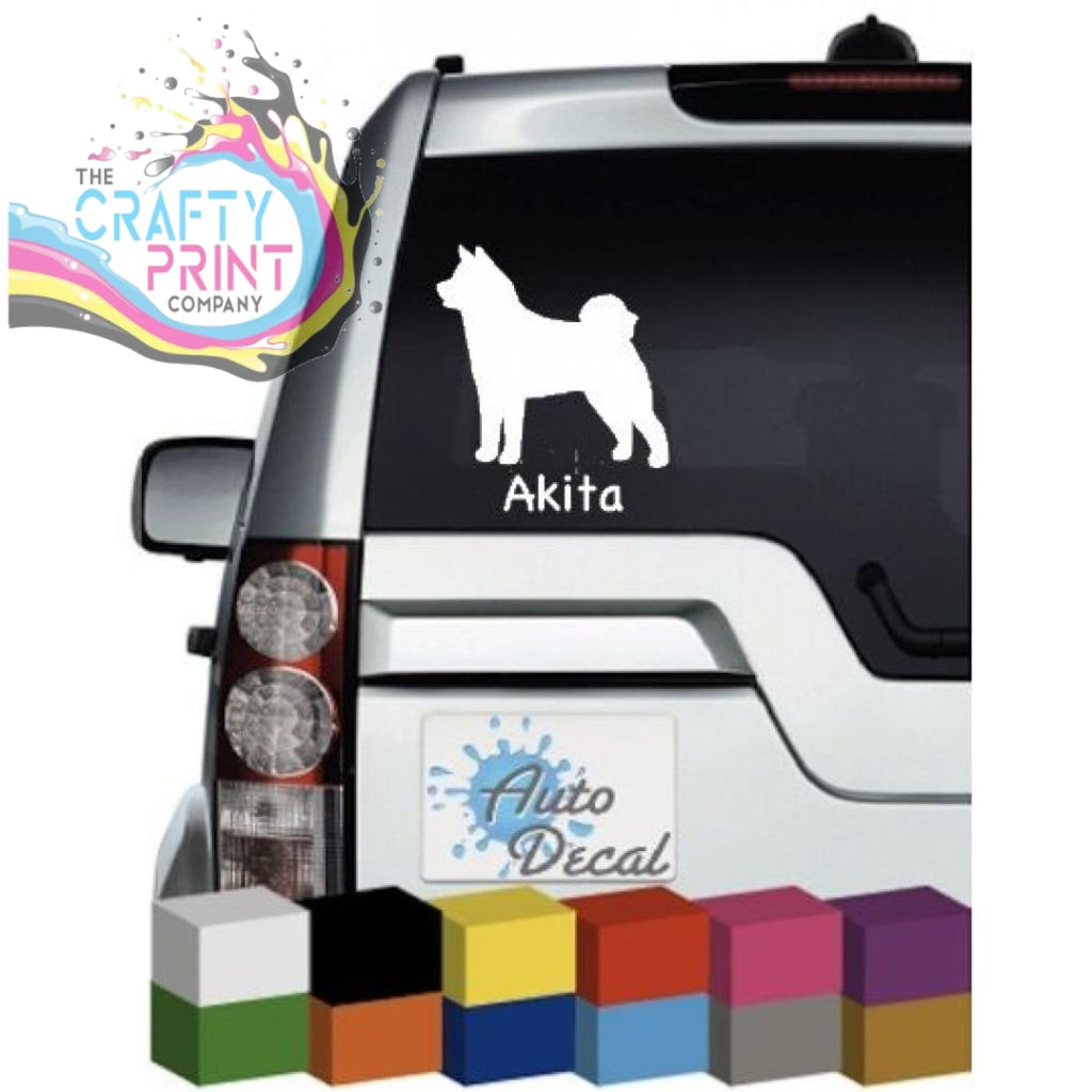 Akita Dog Vinyl Car Sticker - Bumper Stickers