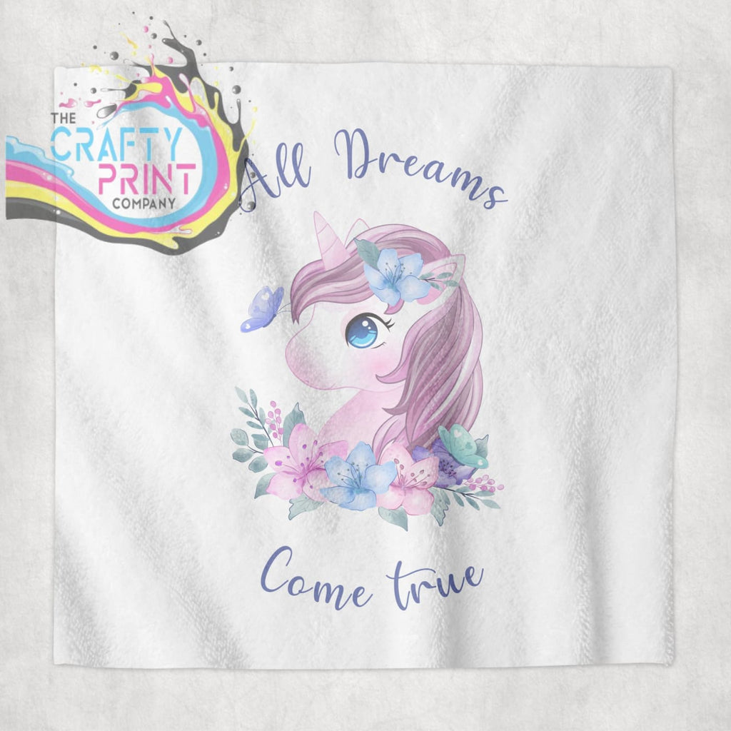 All Dreams come True Unicorn Face Cloth - Bath Towels &