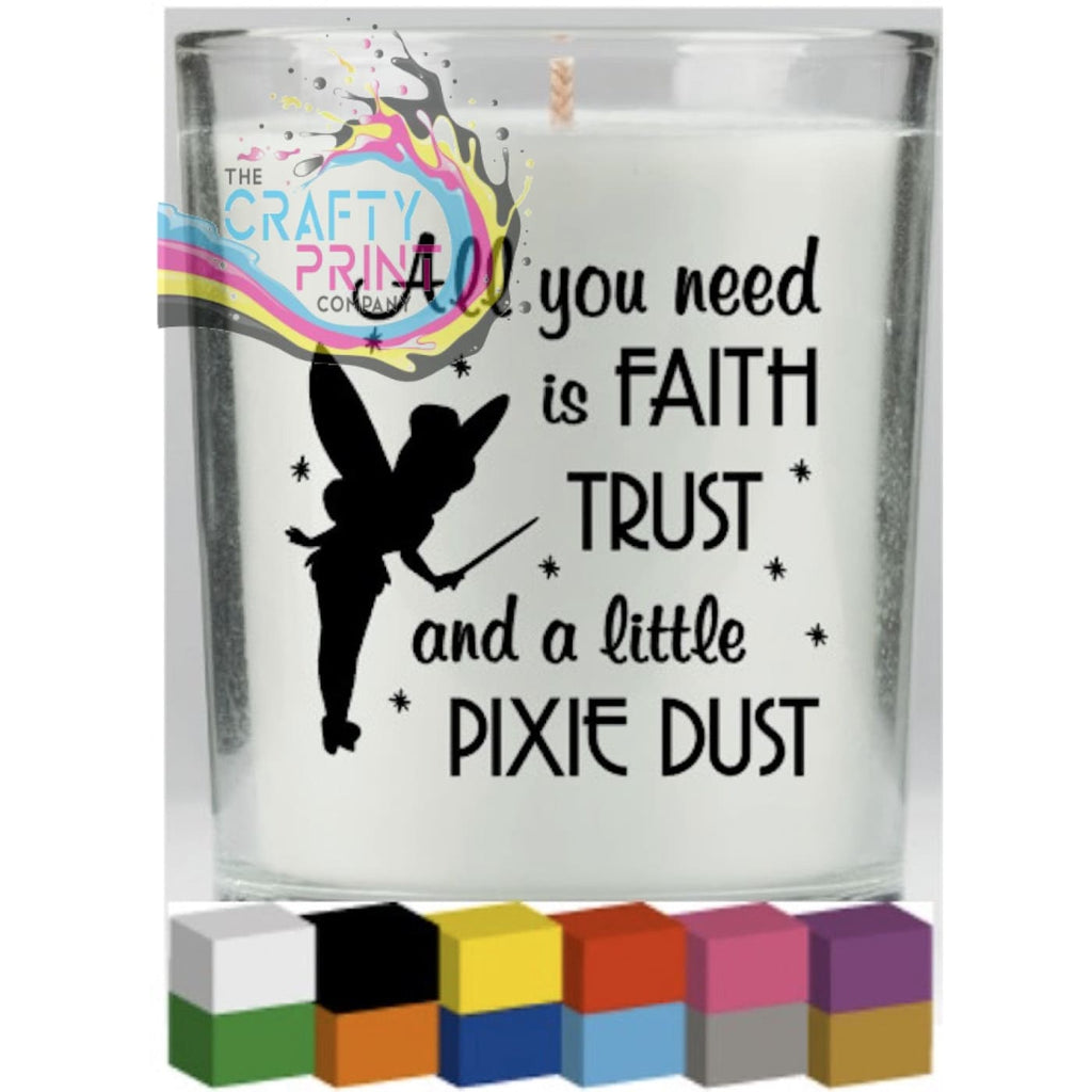 All you Need Candle Decal Vinyl Sticker - Decorative