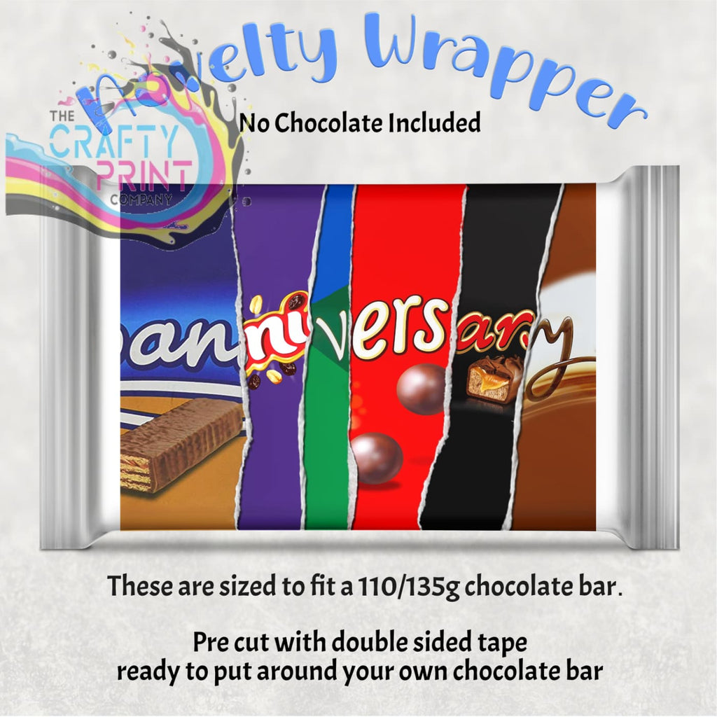 Anniversary Chocolate Bar Wrapper - Wrapping Paper