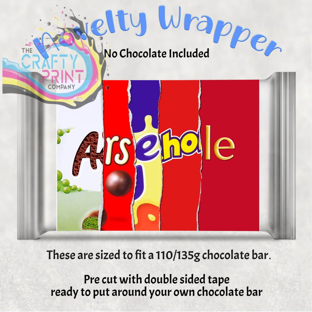 Arsehole Chocolate Bar Wrapper - Gift Wrapping