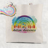 Autism Awareness Rainbow Cotton Tote Bag - Shopping Totes
