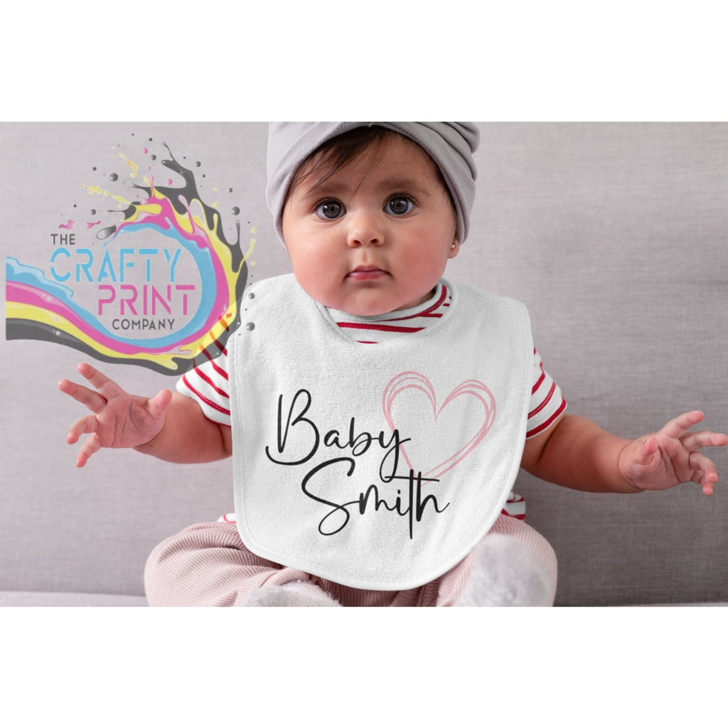 Baby Surname Personalised Bib - Pink - & Toddler Clothing