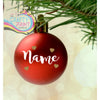 Bauble Writing with Hearts or Stars Sticker - Black