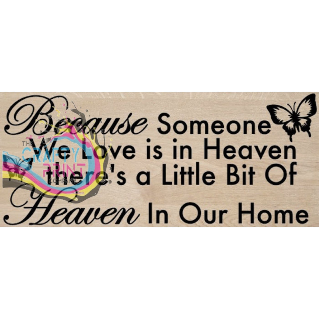Because someone Wooden Block Decal Sticker - Decorative