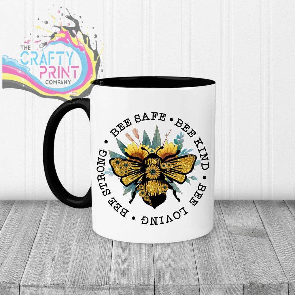 Bee Safe Kind Mug - Black Handle & Inner - Mugs