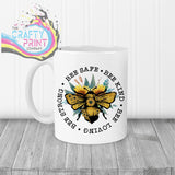 Bee Safe Kind Mug - White Handle & Inner - Mugs