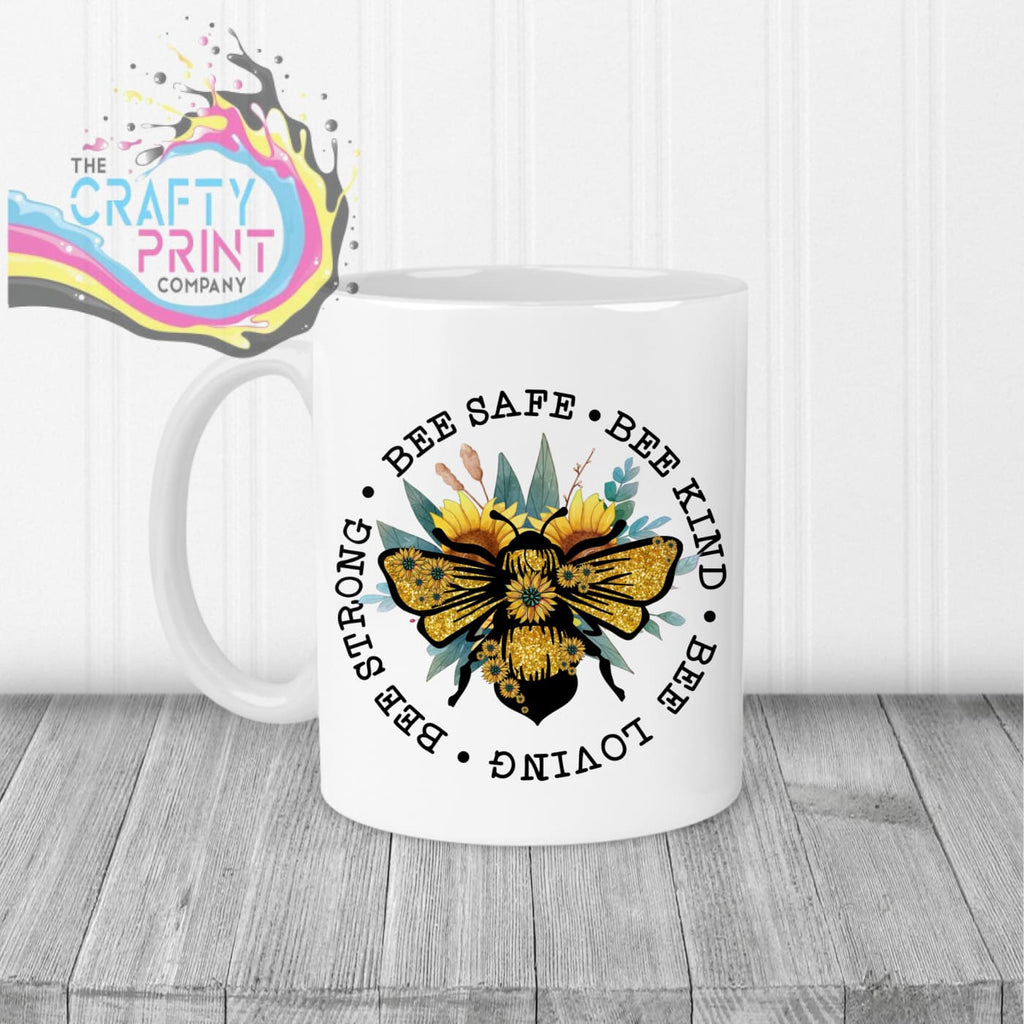 Bee Safe Kind Mug - White Handle & Inner - Mugs