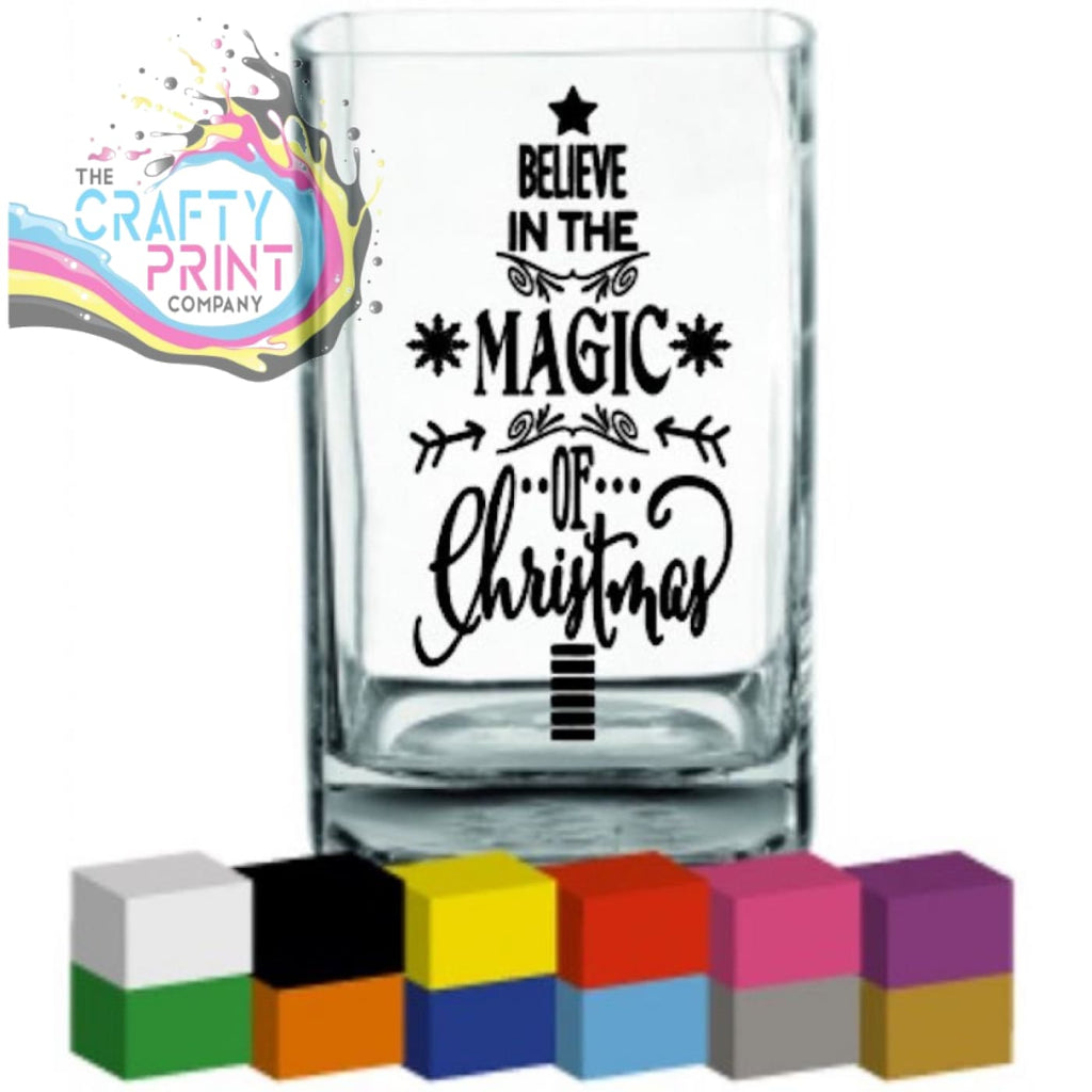 Believe in the Magic V2 Vase Decal Sticker - Decorative