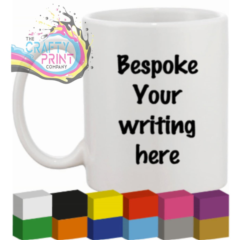 Bespoke Glass / Mug / Cup Decal Vinyl Sticker - Decorative