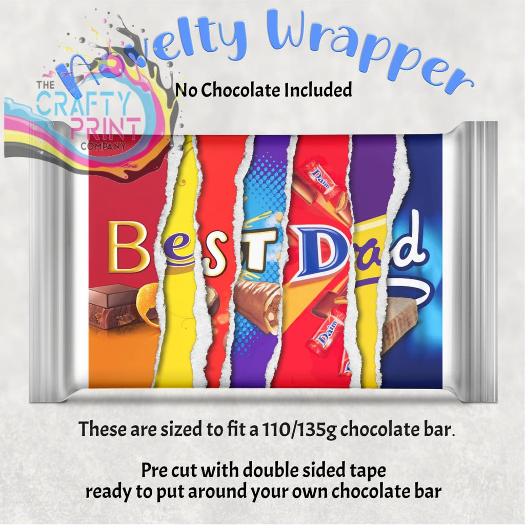 Best Dad Chocolate Bar Wrapper - Wrapping Paper