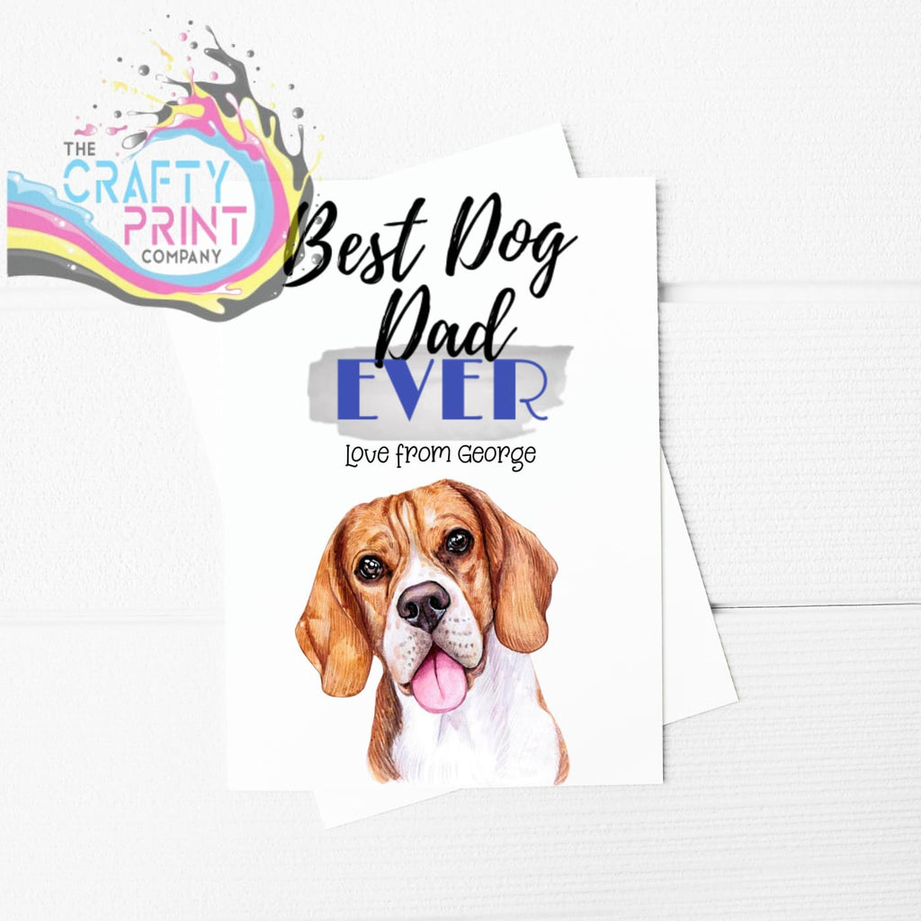 Best Dog Dad Ever Beagle A5 Card & Envelope - Greeting Note