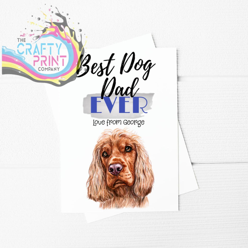 Best Dog Dad Ever Cocker Spaniel A5 Card & Envelope