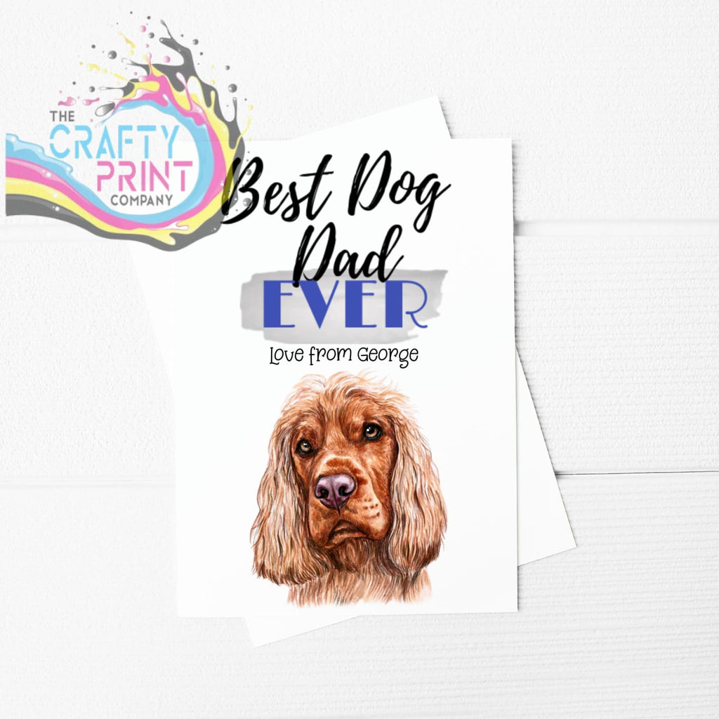 Best Dog Dad Ever Cocker Spaniel A5 Card & Envelope -