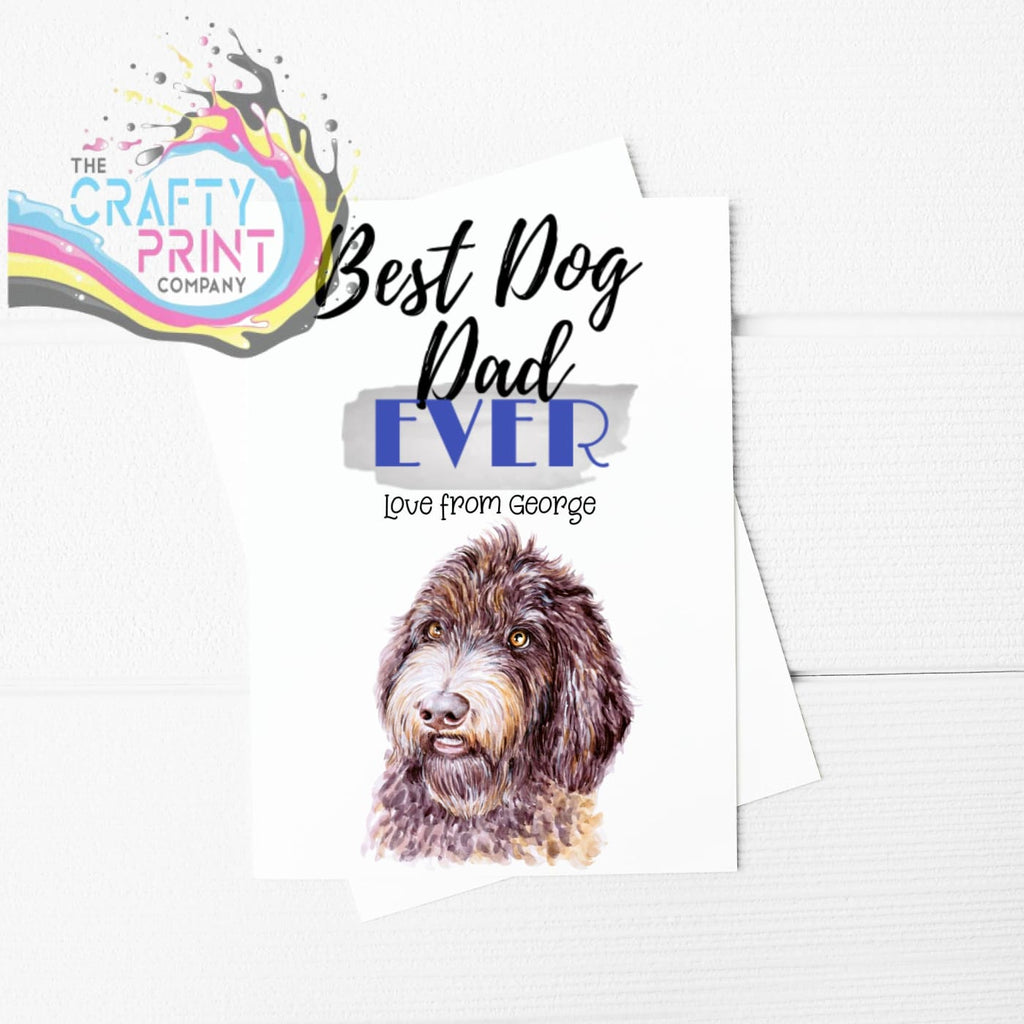 Best Dog Dad Ever Newfypoo A5 Card & Envelope - Greeting