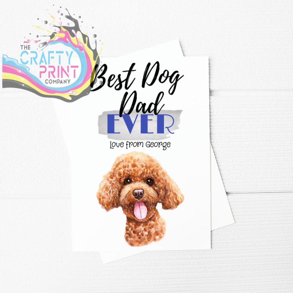 Best Dog Dad Ever Poodle Greeting Card - & Note Cards