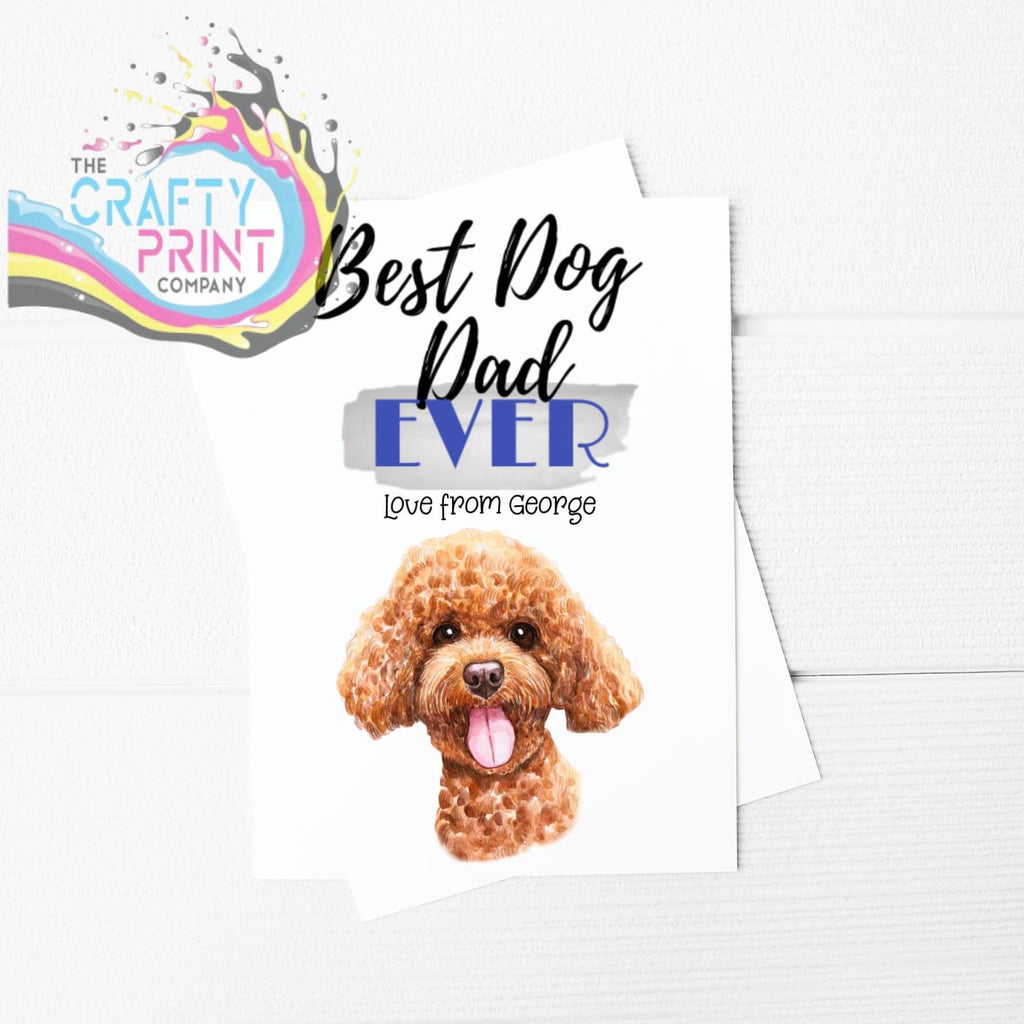 Best Dog Dad Ever Poodle Greeting Card - & Note Cards