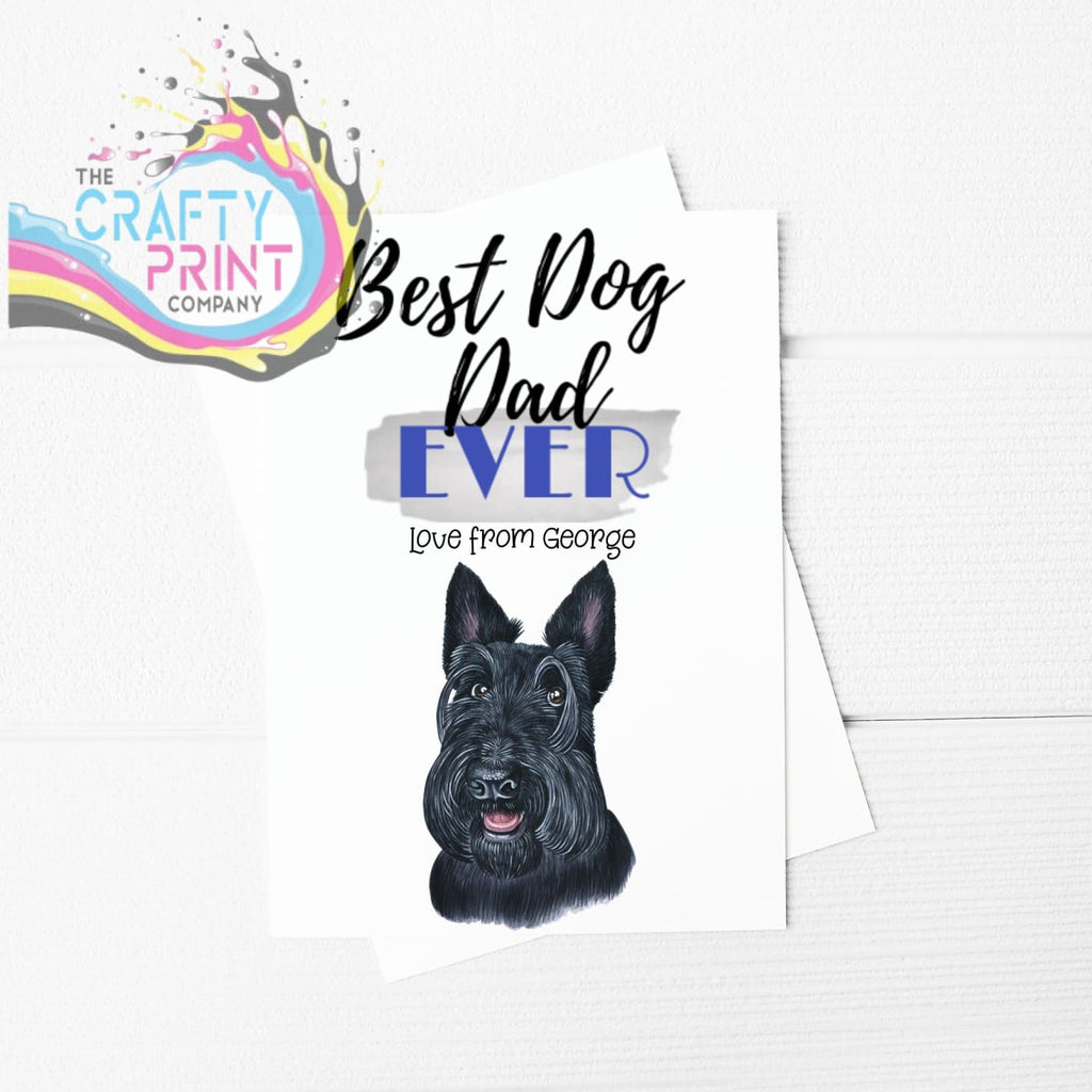 Best Dog Dad Ever Scottish Terrier A5 Card & Envelope -