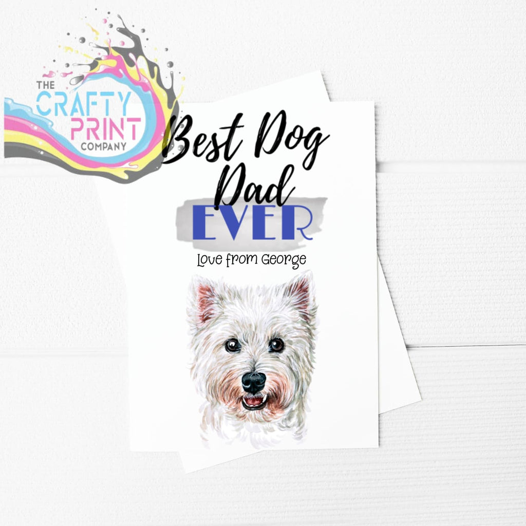 Best Dog Dad Ever West Highland Terrier A5 Card & Envelope