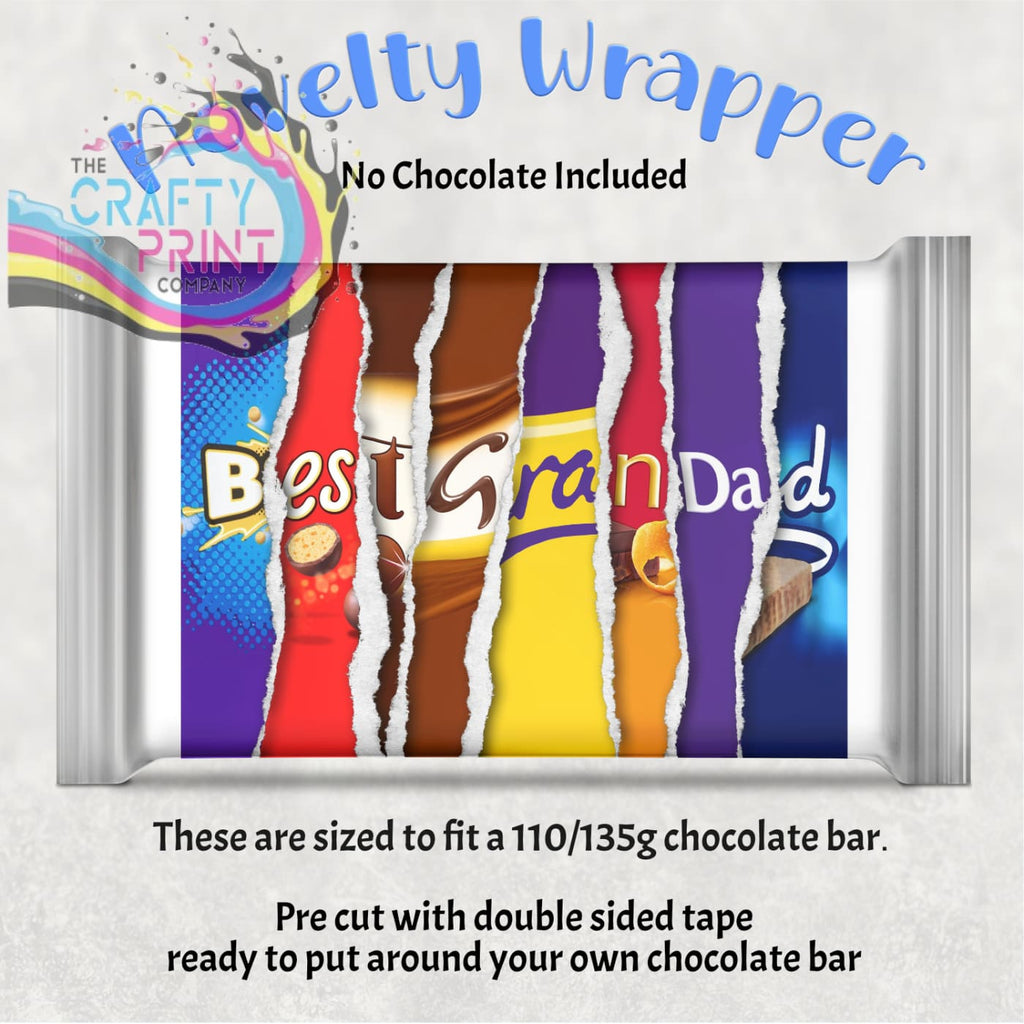 Best Grandad Chocolate Bar Wrapper - Wrapping Paper