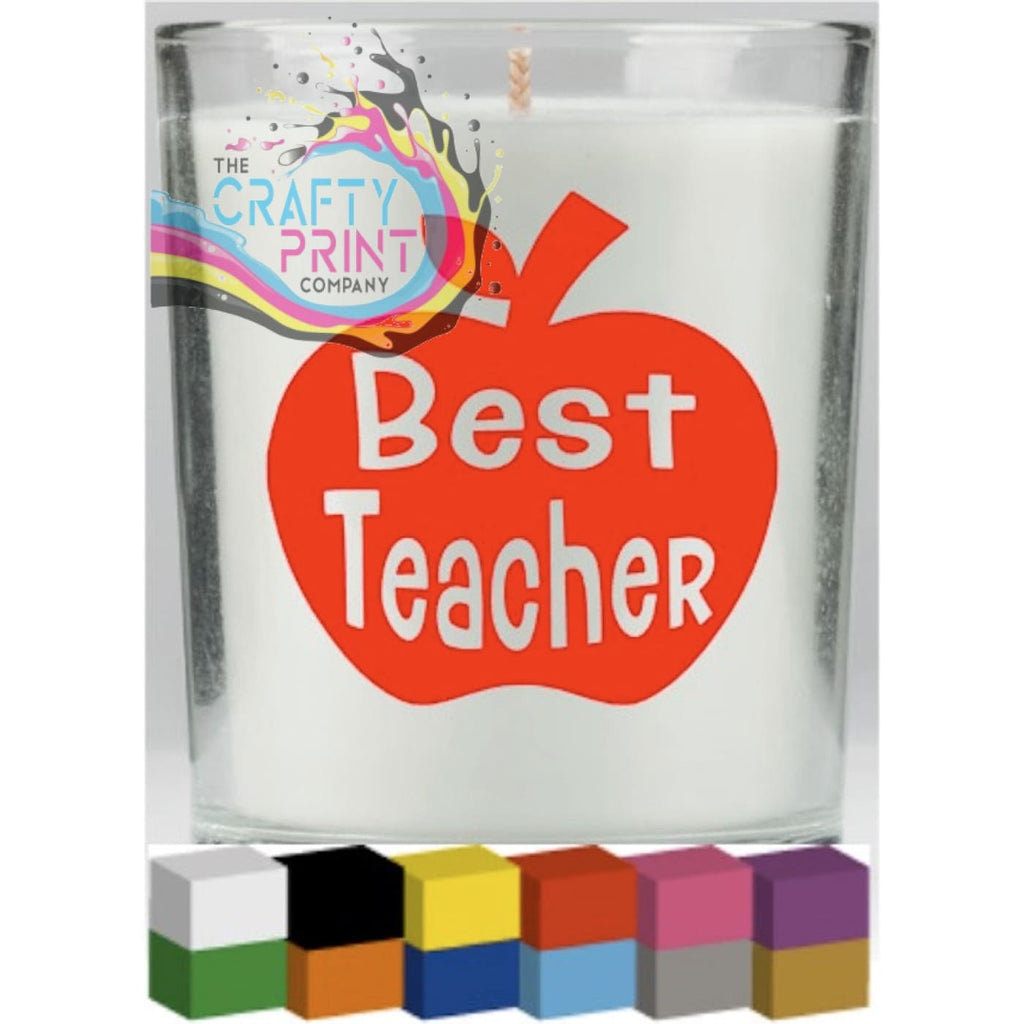 Best Teacher Candle Decal Vinyl Sticker - Decorative