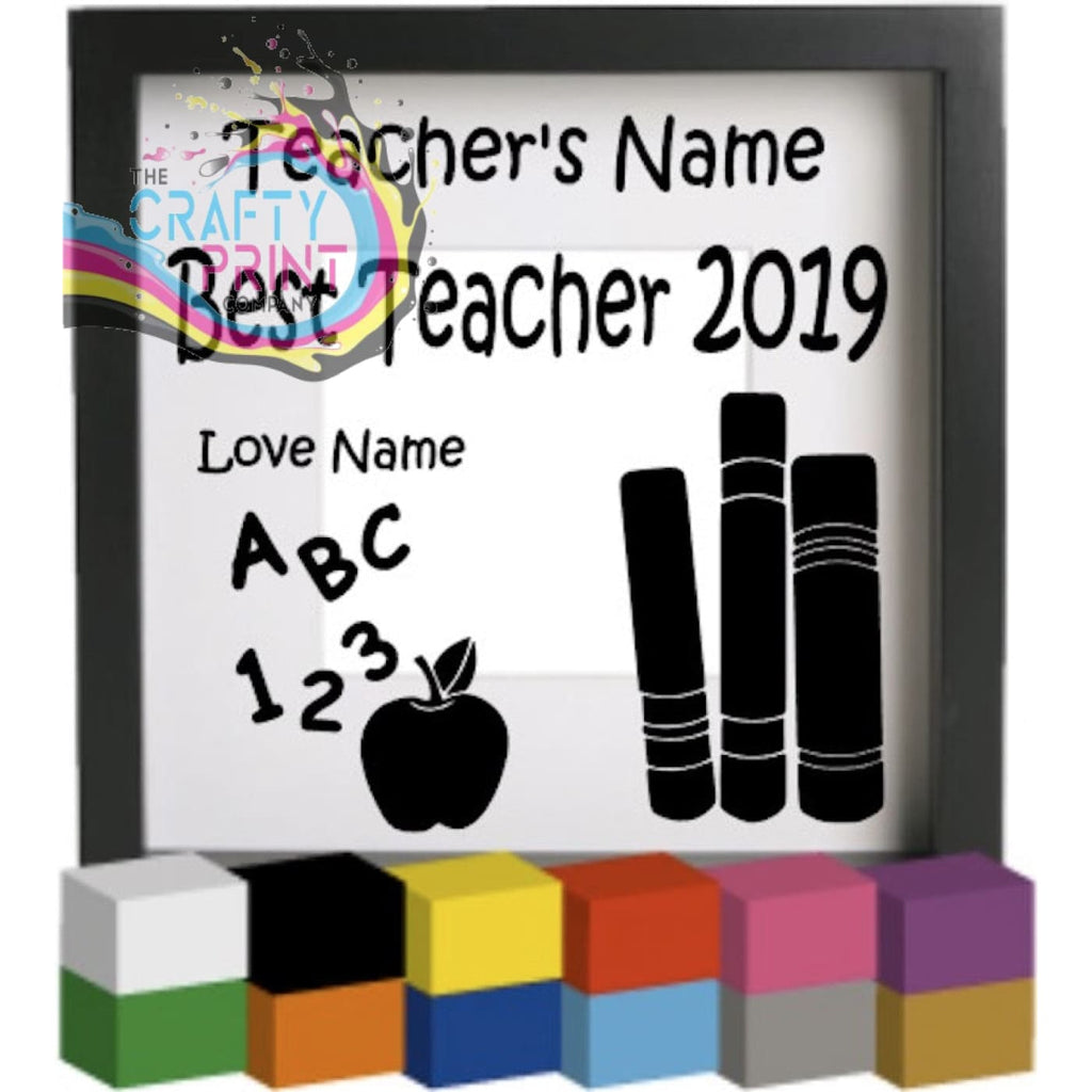 Best Teacher Personalised Vinyl Decal Sticker - Decorative