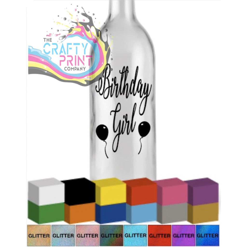 Birthday Girl Bottle Vinyl Decal - Decorative Stickers