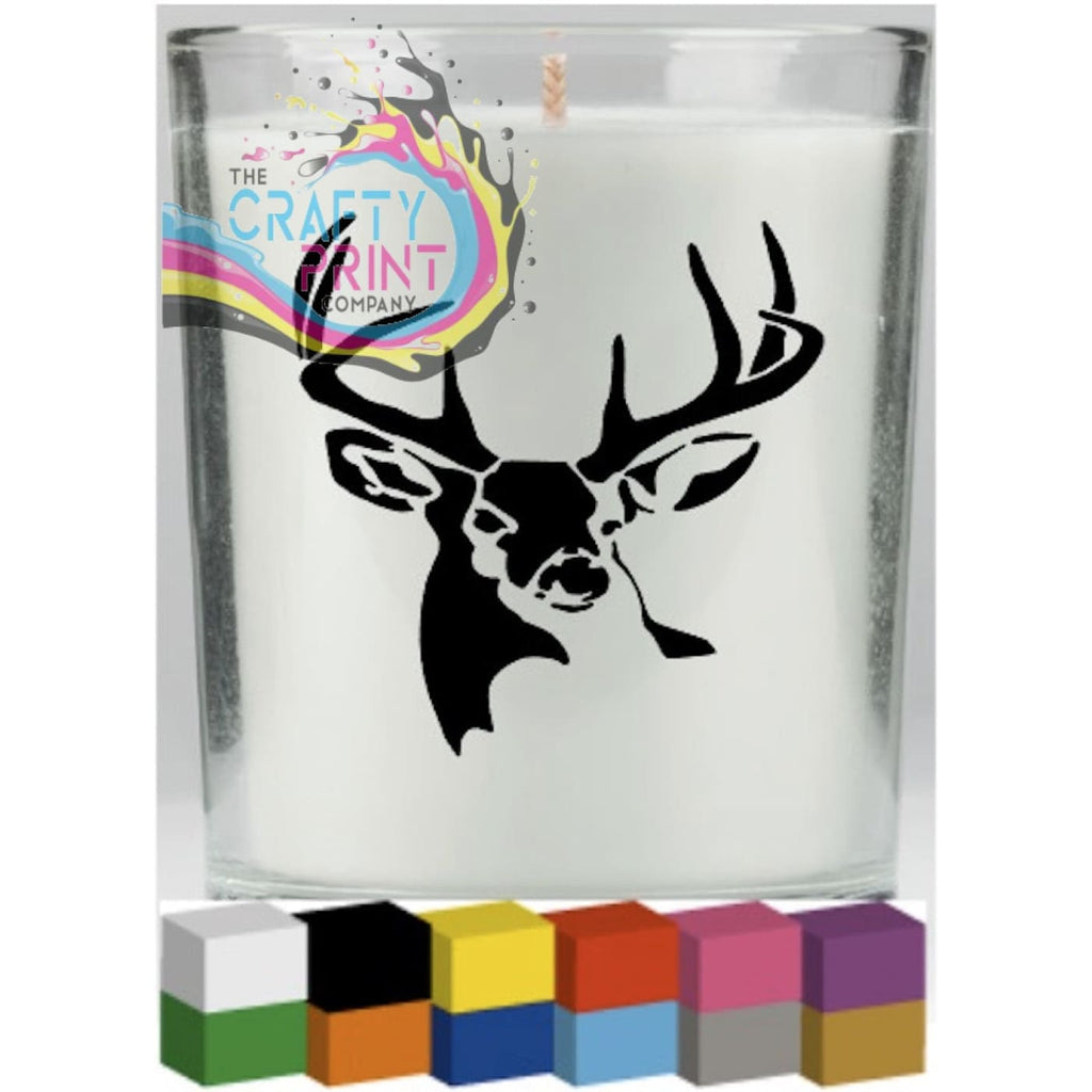 Buck Deer Candle Decal Vinyl Sticker - Decorative Stickers