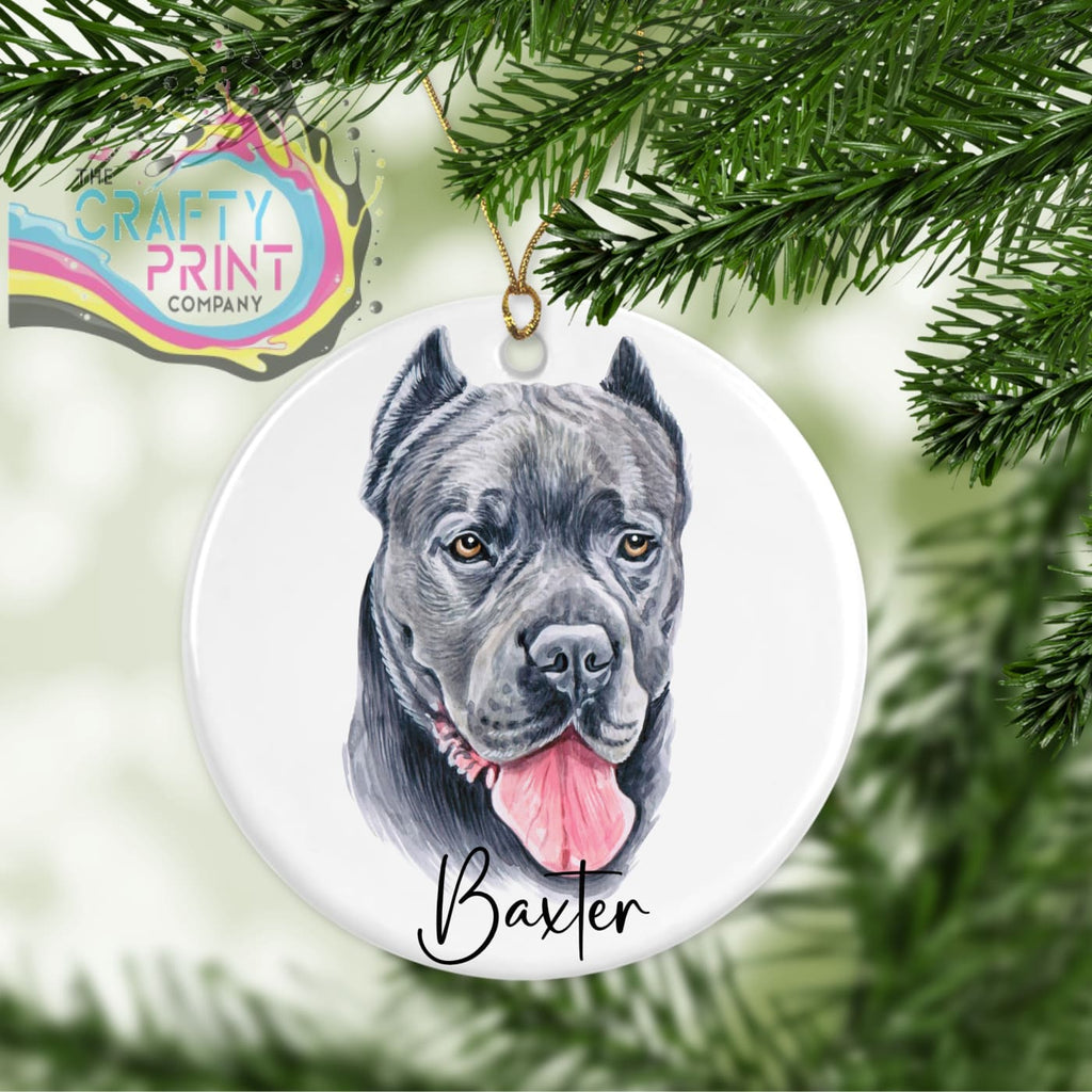 Cane Corso Dog Personalised Ceramic Ornament - Holiday