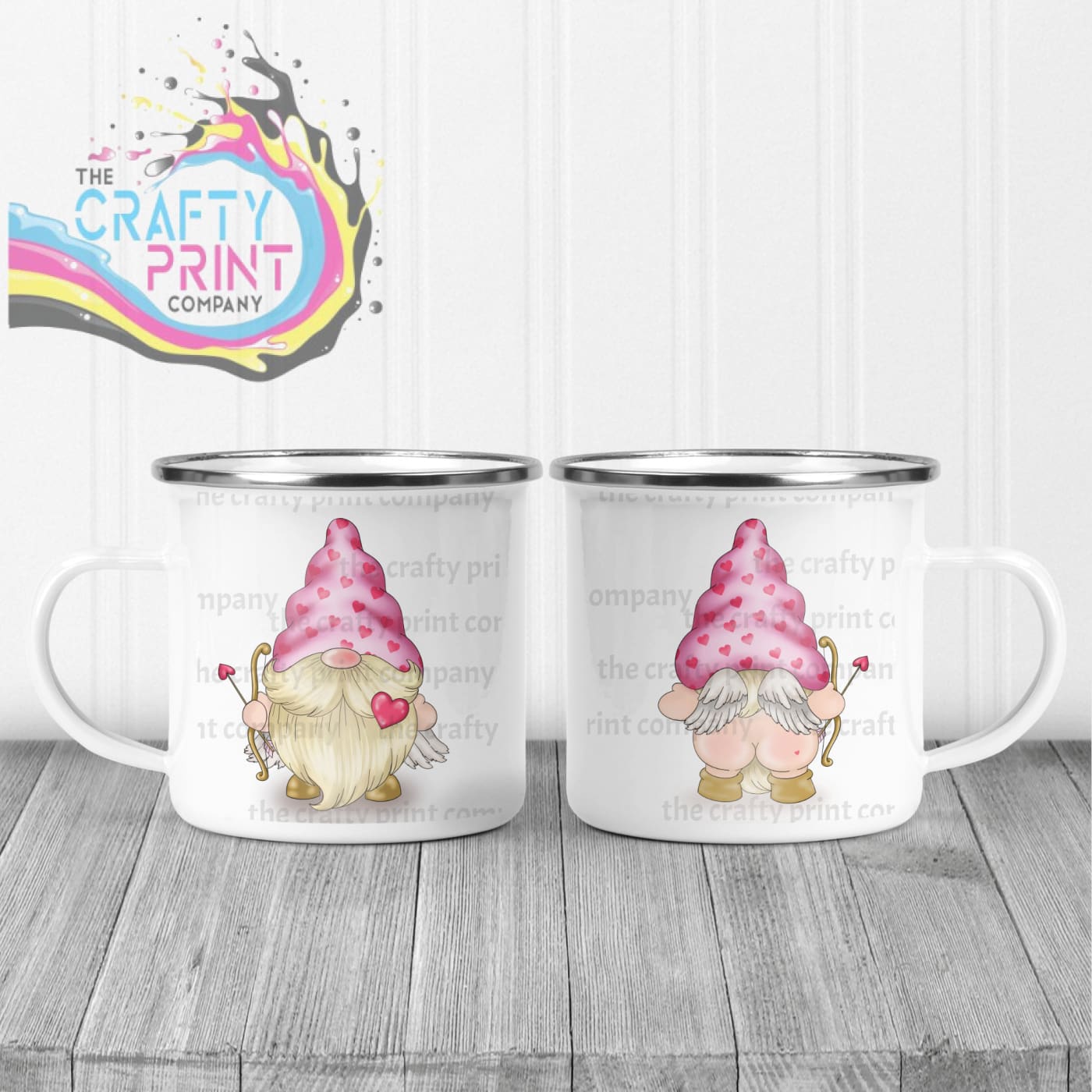 Cheeky Bum Cupid Gonk Mug - Enamel - Mugs