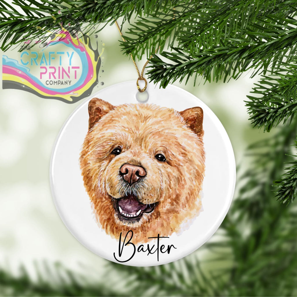 Chow Dog Personalised Ceramic Ornament - Holiday Ornaments