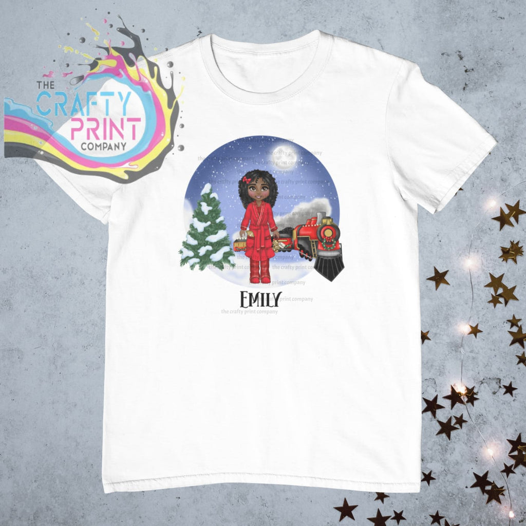 Christmas Express Train Girl Personalised Children’s T-shirt