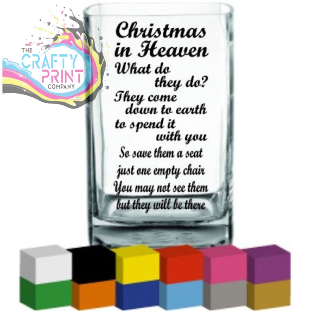 Christmas in Heaven Vase Decal Sticker - Decorative Stickers